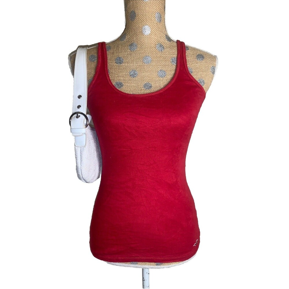 Vintage Hollister Cami Tank Top Sz S Babydoll Lace Trim Coquette Y2K